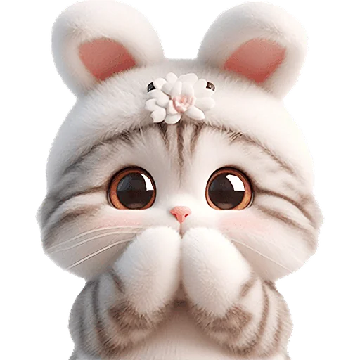 🤭 Стикер «Мяу кролик» для Telegram