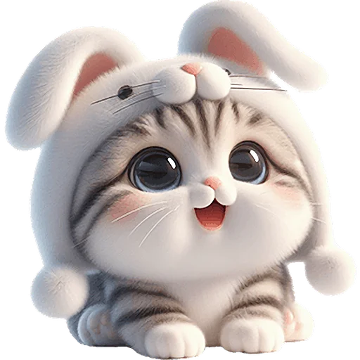 🤣 Стикер «Мяу кролик» для Telegram