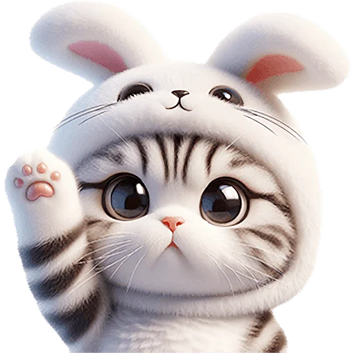 👋 Стикер «Мяу кролик» для Telegram
