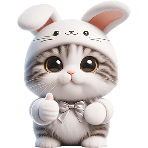 👍 Стикер «Мяу кролик» для Telegram