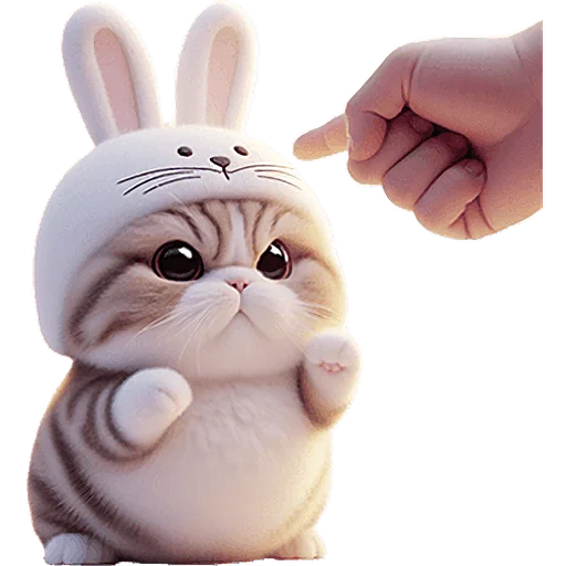 😤 Стикер «Мяу кролик» для Telegram