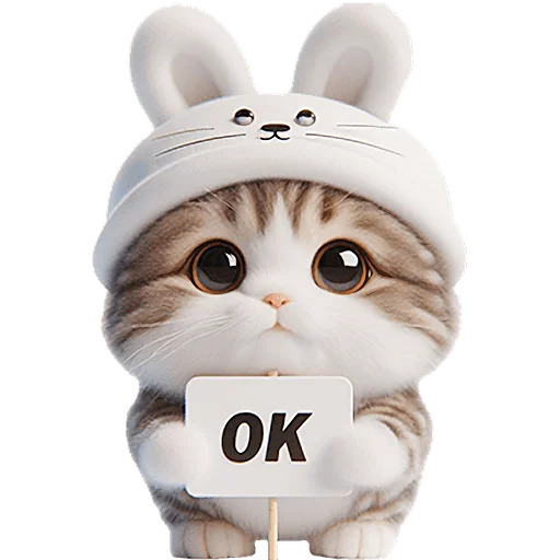 👌 Стикер «Мяу кролик» для Telegram