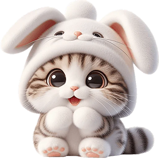 ☺️ Стикер «Мяу кролик» для Telegram