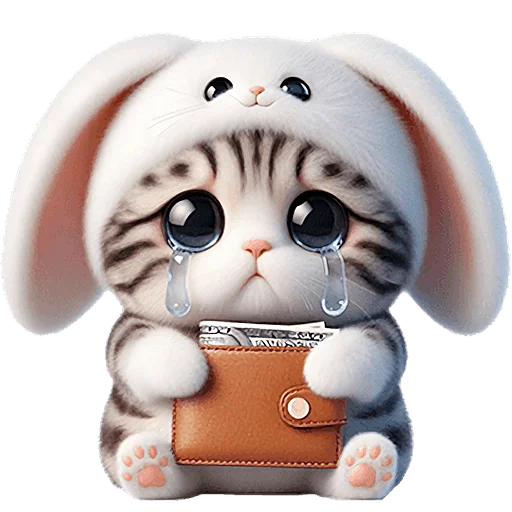 😢 Стикер «Мяу кролик» для Telegram