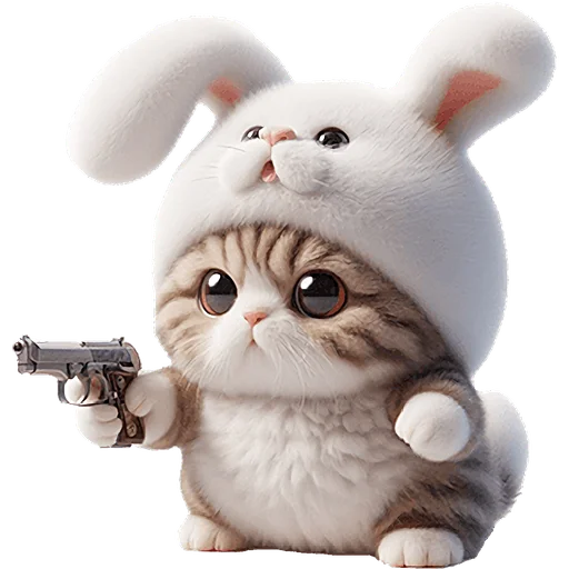 🔫 Стикер «Мяу кролик» для Telegram