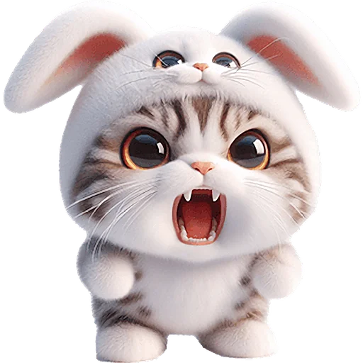 👹 Стикер «Мяу кролик» для Telegram