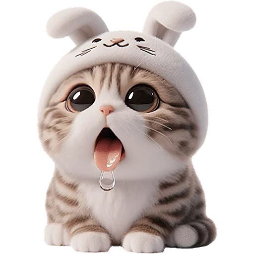 😪 Стикер «Мяу кролик» для Telegram