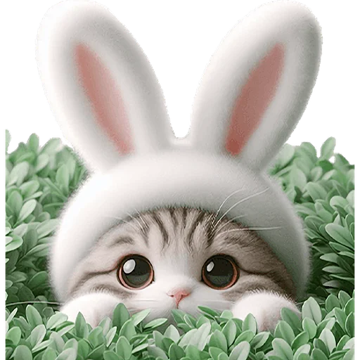 😶 Стикер «Мяу кролик» для Telegram