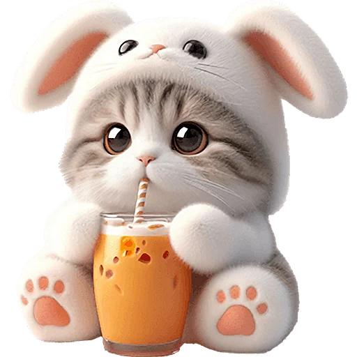 🍺 Стикер «Мяу кролик» для Telegram
