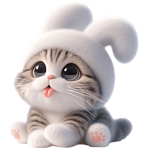 😛 Стикер «Мяу кролик» для Telegram