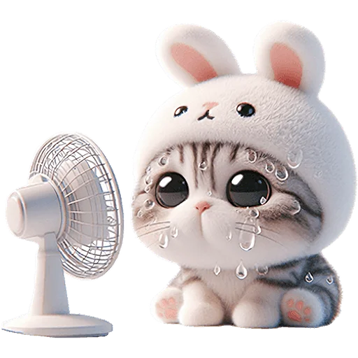 🥵 Стикер «Мяу кролик» для Telegram