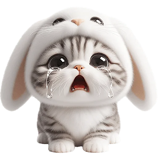 😭 Стикер «Мяу кролик» для Telegram