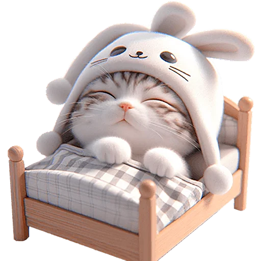 😴 Стикер «Мяу кролик» для Telegram