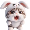 👹 Эмодзи «Мяу кролик» для Telegram