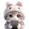 😍 Эмодзи «Мяу кролик» для Telegram
