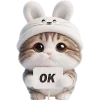 👌 Эмодзи «Мяу кролик» для Telegram