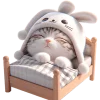 😴 Эмодзи «Мяу кролик» для Telegram