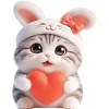 🫶 Эмодзи «Мяу кролик» для Telegram