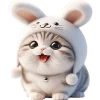 😆 Эмодзи «Мяу кролик» для Telegram