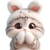 🤭 Эмодзи «Мяу кролик» для Telegram