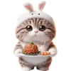 🍽 Эмодзи «Мяу кролик» для Telegram