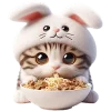 😋 Эмодзи «Мяу кролик» для Telegram