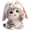 Эмодзи Мяу кролик для Telegram — скачать