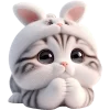 🥹 Эмодзи «Мяу кролик» для Telegram