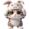 🤯 Эмодзи «Мяу кролик» для Telegram