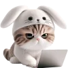 💻 Эмодзи «Мяу кролик» для Telegram