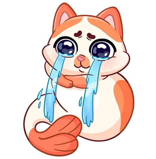 😭 Стикер «Миу-Мяу без надписей» для Telegram