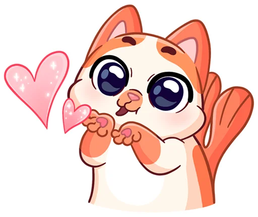 ❤ Стикер «Миу-Мяу без надписей» для Telegram