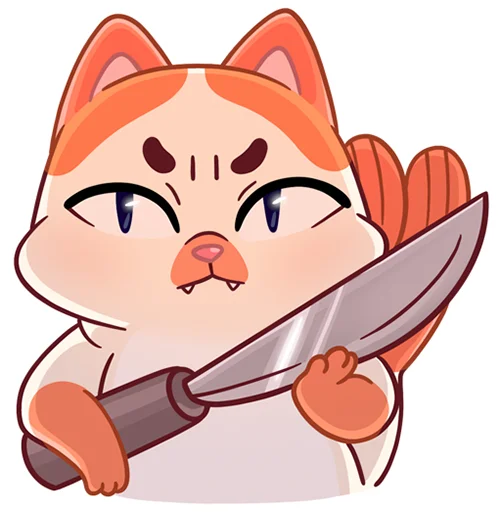 🔪 Стикер «Миу-Мяу без надписей» для Telegram