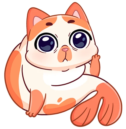 ☹ Стикер «Миу-Мяу без надписей» для Telegram