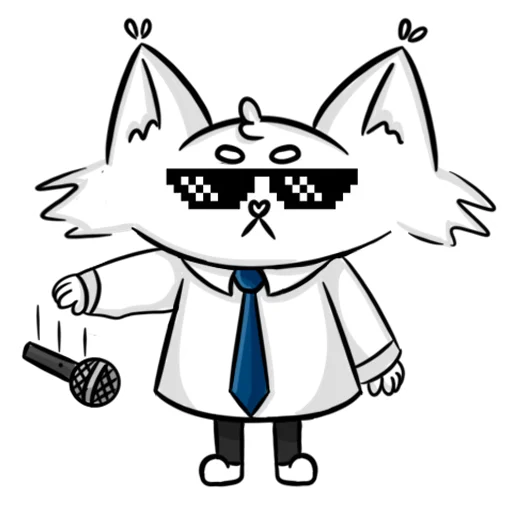 🎤 Стикер «Мяу-Мяу котик Инспурер» для Telegram