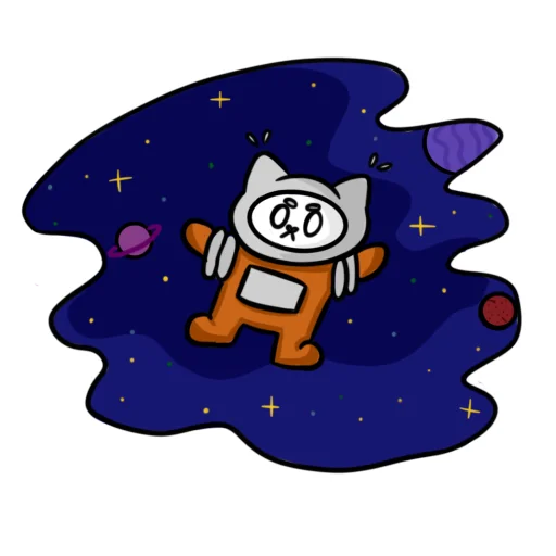 🌌 Стикер «Мяу-Мяу котик Инспурер» для Telegram