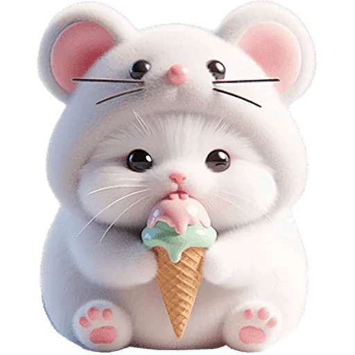 🍧 Стикер «Мяу мышь» для Telegram
