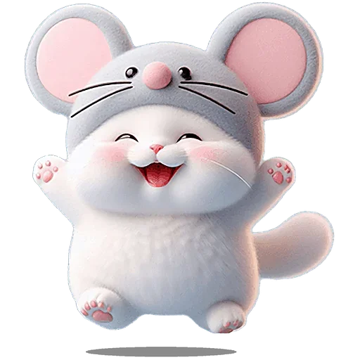 🥳 Стикер «Мяу мышь» для Telegram