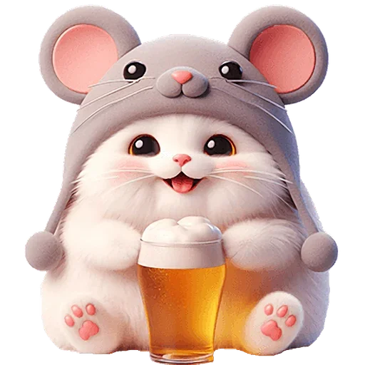 🍺 Стикер «Мяу мышь» для Telegram