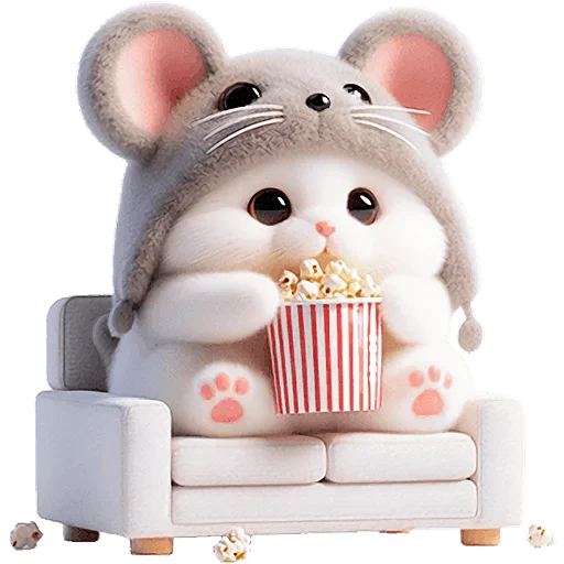 🍿 Стикер «Мяу мышь» для Telegram
