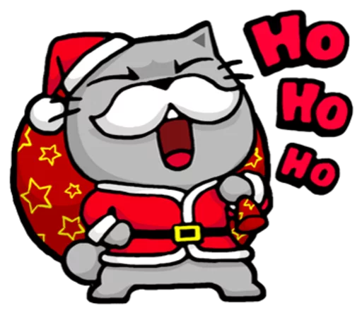 😃 Стикер «Meow ! Merry Christmas & Happy New Year» для Telegram
