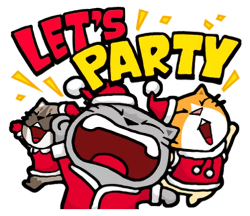🎉 Стикер «Meow ! Merry Christmas & Happy New Year» для Telegram