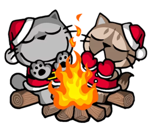 🔥 Стикер «Meow ! Merry Christmas & Happy New Year» для Telegram