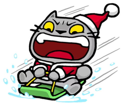 😧 Стикер «Meow ! Merry Christmas & Happy New Year» для Telegram