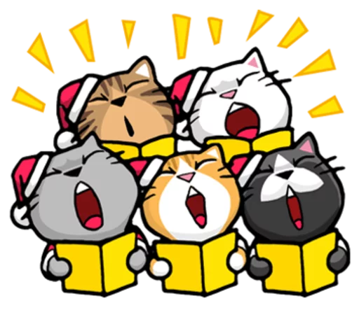 🎙 Стикер «Meow ! Merry Christmas & Happy New Year» для Telegram
