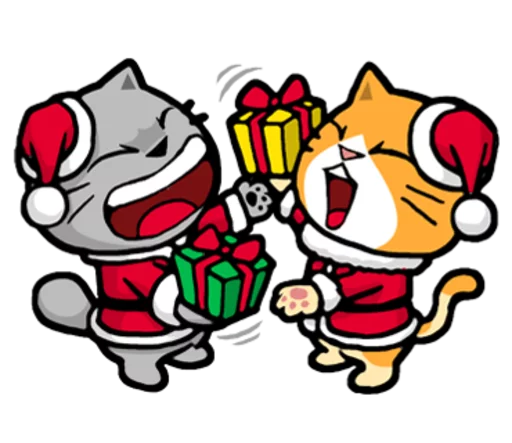 🎁 Стикер «Meow ! Merry Christmas & Happy New Year» для Telegram