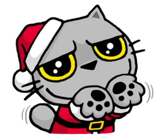 😳 Стикер «Meow ! Merry Christmas & Happy New Year» для Telegram