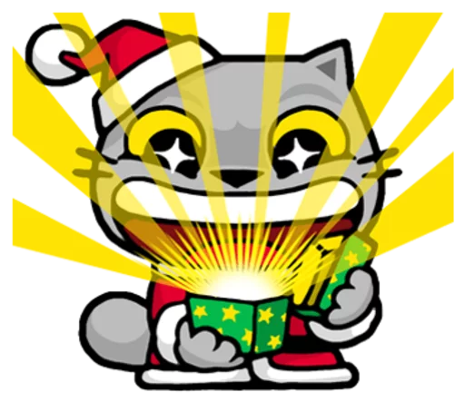 ✨ Стикер «Meow ! Merry Christmas & Happy New Year» для Telegram
