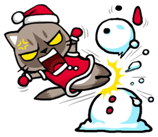 ⛄ Стикер «Meow ! Merry Christmas & Happy New Year» для Telegram