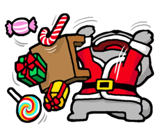 😤 Стикер «Meow ! Merry Christmas & Happy New Year» для Telegram